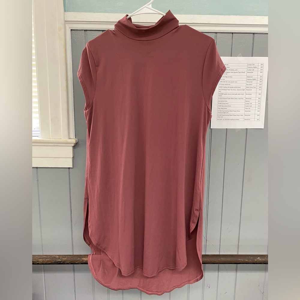 Balera Mock Neck Tee Dress Rosewood Dance Costume